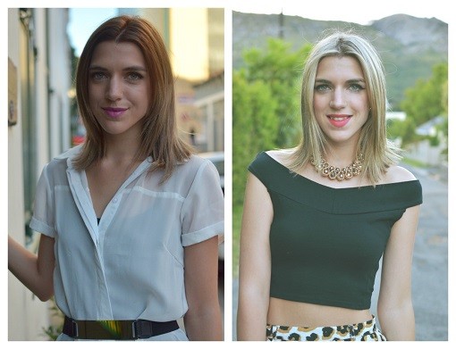 Anja Wintour showing the various hair colours she wears