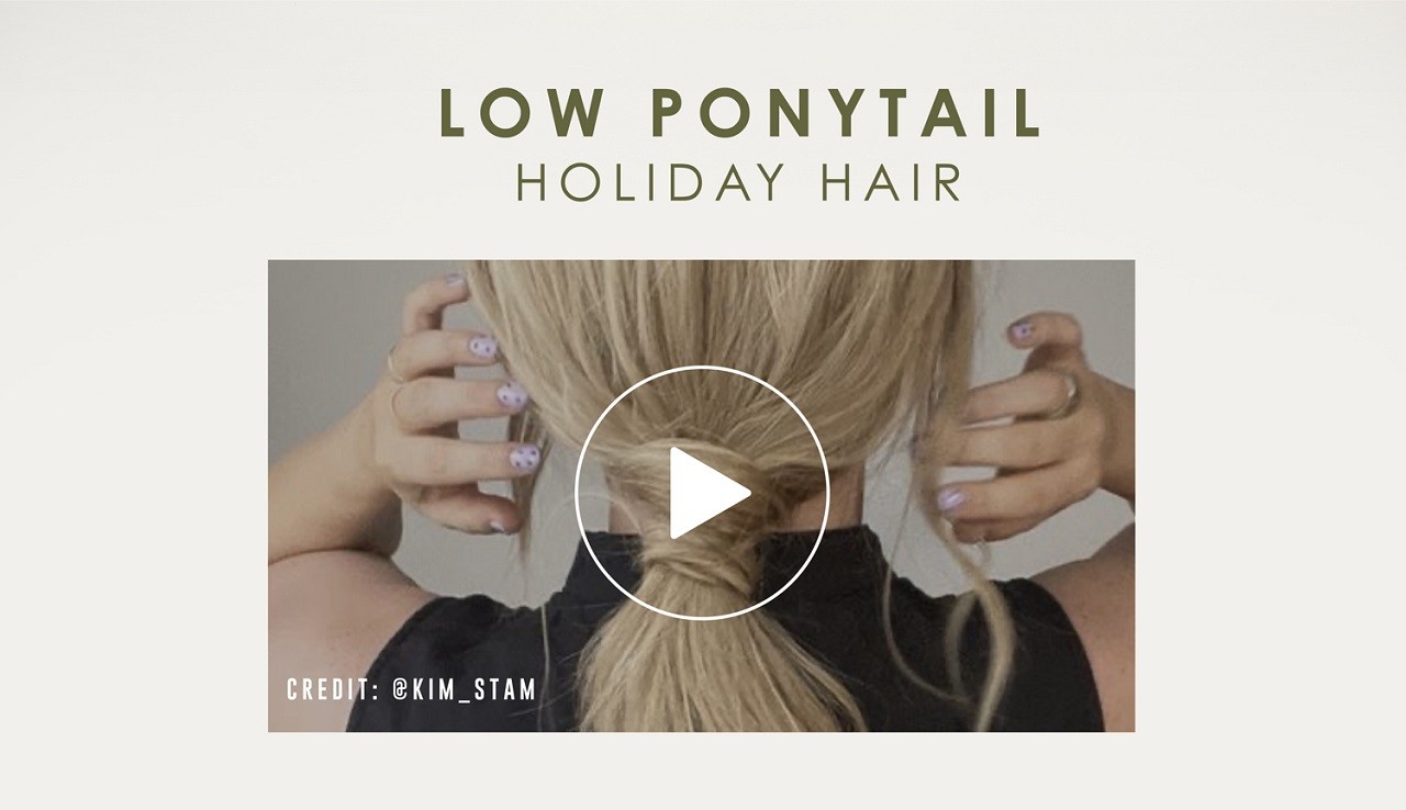 How to tie a low ponytail on a wig